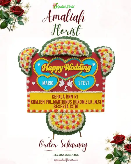Papan Bunga Pernikahan Senganan